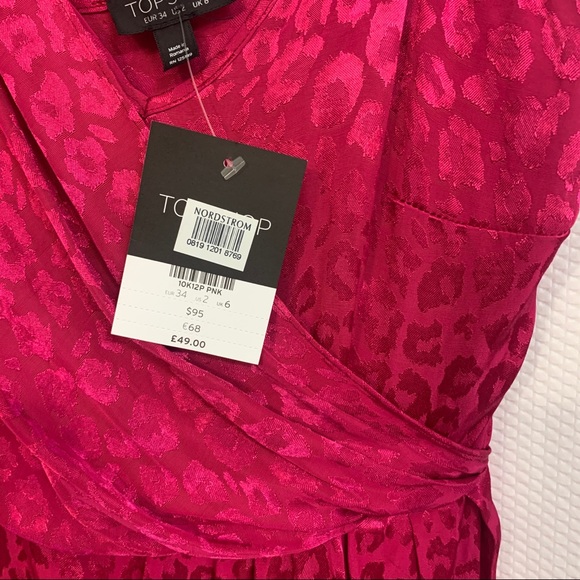 Top shop fuchsia leopard print dress - Picture 6 of 7